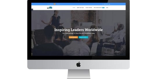 My lesson in leadership - home page on screen