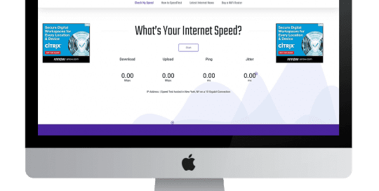 Speedtest home screen