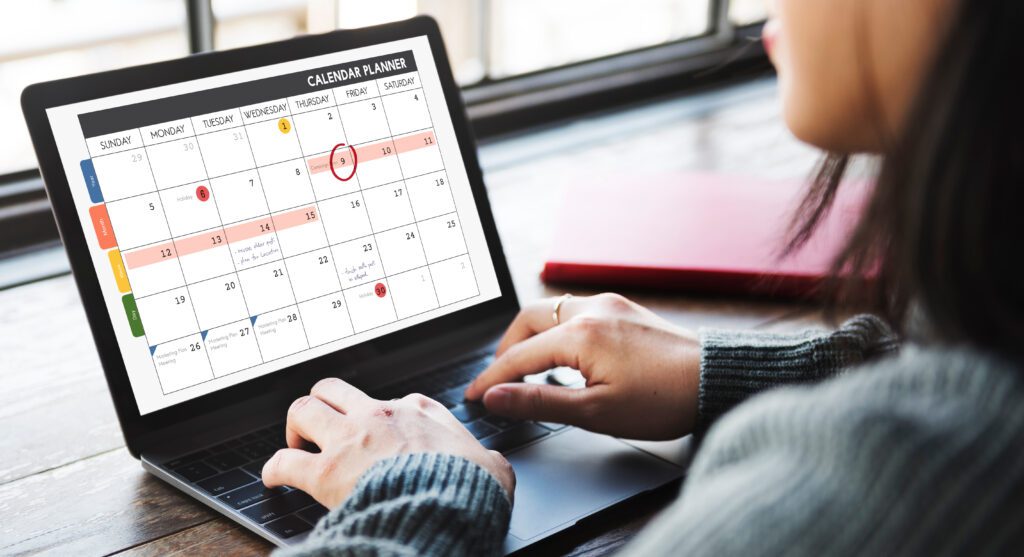 Content calendar for social media management services