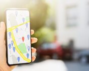 Location based marketing and GPS map search on phone
