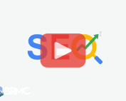 A graphic with the word "SEO" and a play button overlay, highlighting digital marketing and search engine optimization concepts.