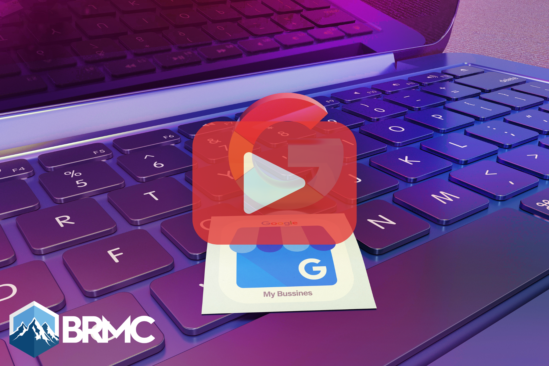 A modern laptop with a Google My Business icon highlights the importance of managing your business presence online for better visibility and customer engagement.