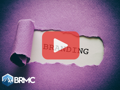 Paper revealing words branding. Red play buttom overlay and BMC logo.